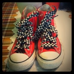 Red Hightop Chuck Taylors