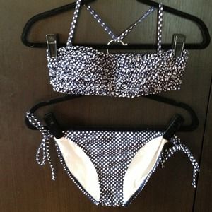 Navy/White polka dot 2 piece(m/l)