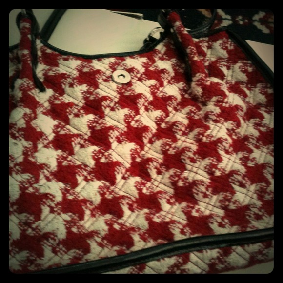 Vera Bradley red/white checker print handbag