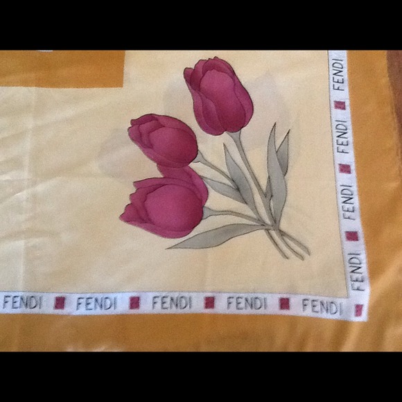 Fendi silk 36 inch square scarf