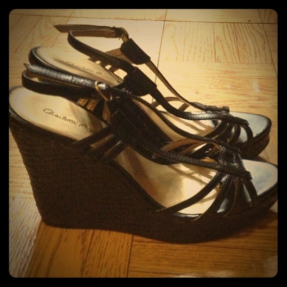 Charlotte Russe Shoes - Woven wedge shoes