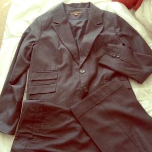 Merona charcoal pinstripe suit