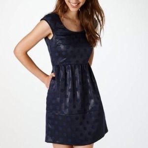 Navy blue open back dress NWT