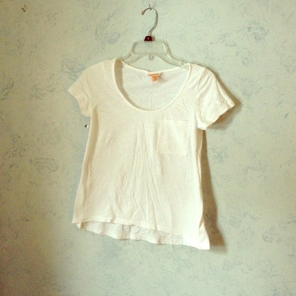 White pocket tee