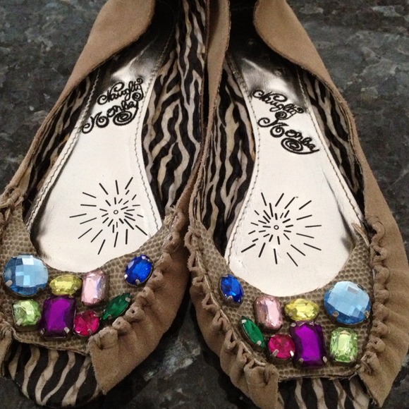 Naughty monkey peep toe flats