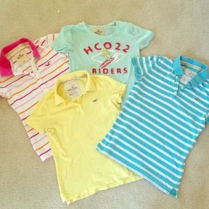 ✋On hold✋bundle of Five Hollister shirts for $15!!