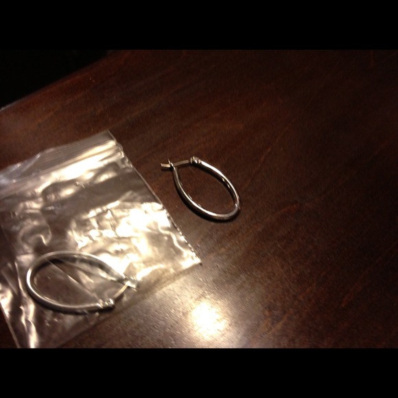 Silver hoop earrings