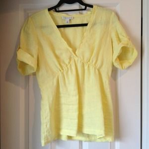 SOLD in bundle Yellow Banana Republic linen top