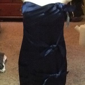 Navy blue mini cocktail dress