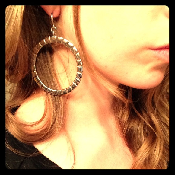 RESERVED Beautiful sturdy silver hoops
