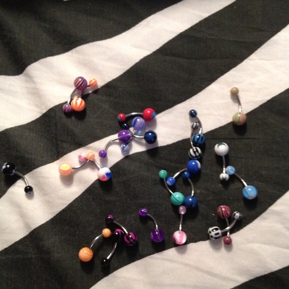 Lot of never used belly button rings