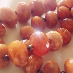 Chunky Beaded Necklace topaz