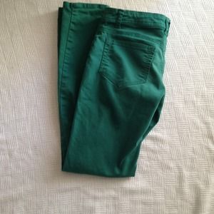 Green skinny jeans