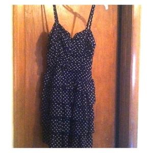 Navy blue polka dot dress ! Never worn