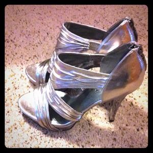 Guess silver heeled shoes!