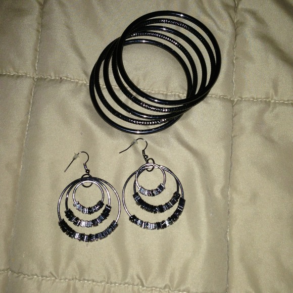 SOLD! Bangle Set and Earrings