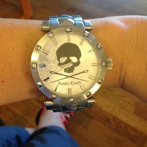 Marc Ecko large face silver watch
