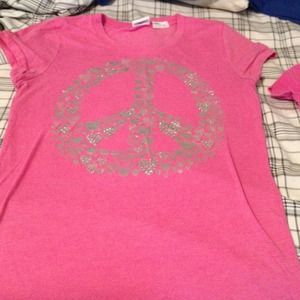 📌Sold📌RARE bling VS Pink BLING tee
