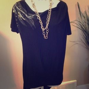 Black party top