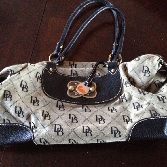 Black and grey 'Dooney and Burke' Purse