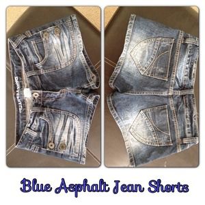 Blue Asphalt Jean Shorts