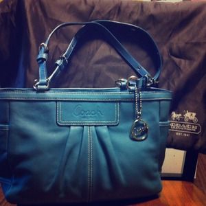 Authentic Coach Leather Handbag w/ duster