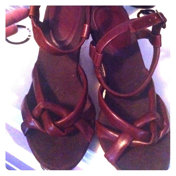 cute brown wedges