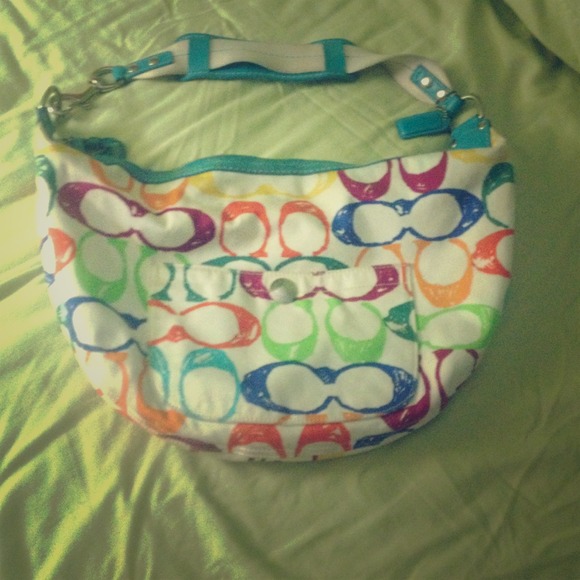 💜💙💛Coach scribble hobo bag