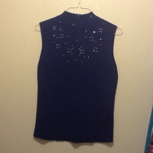 REDUCED! Metallic blue sleeveless sweater
