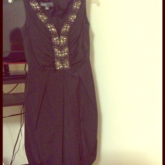 Brand New. Black cocktail dress with rhinestones - Picture 1 of 1