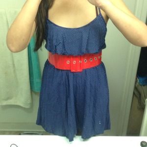 Blue with white small poka dots reserved!