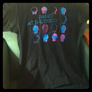 Panic! At The Disco band tee.