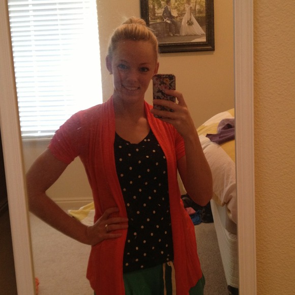 *SOLD* Orange knit cardigan