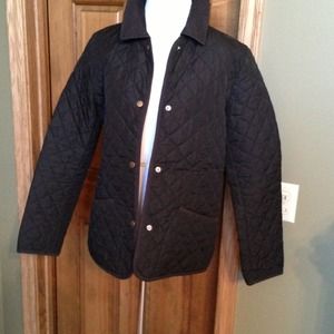 Black quilted jacket