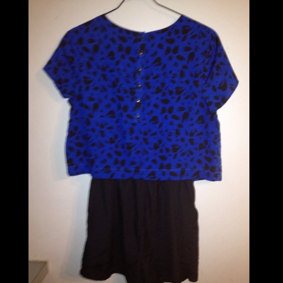 Blue and black forever 21 romper - Picture 2 of 2