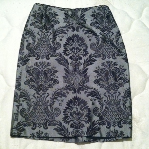 Silver and black skirt