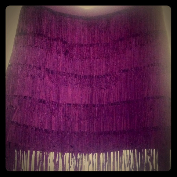 Silence & Noise fringe miniskirt