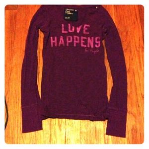 American Eagle longsleeved purple shirt