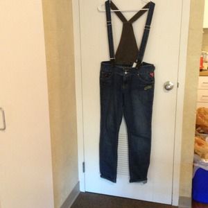 overall jeans！
