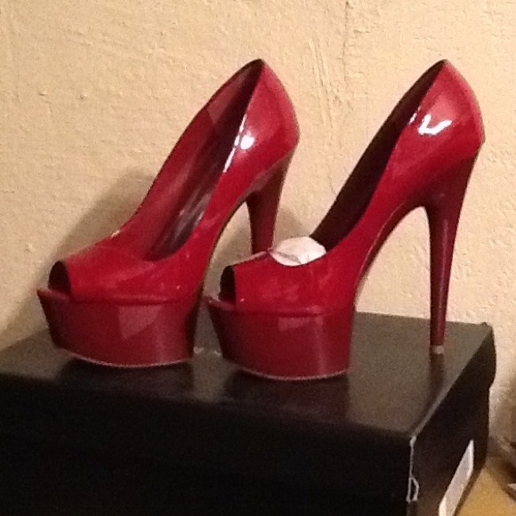 Hot Red Peep Toe SOLD @bellarosa