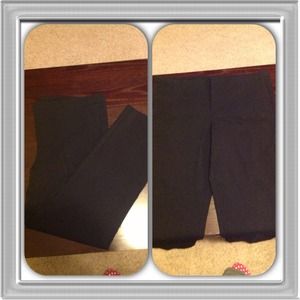 Stretchy black dress pants & AE flats