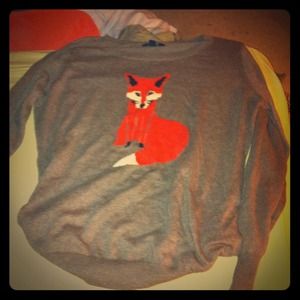 Brown sweater with fox