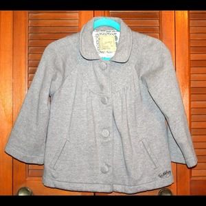 Gray button up sweatshirt