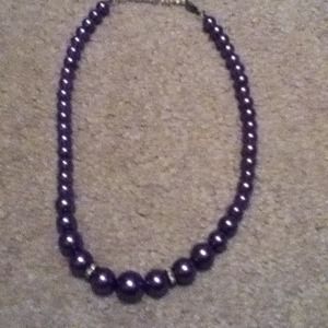 Purple beaded necklace