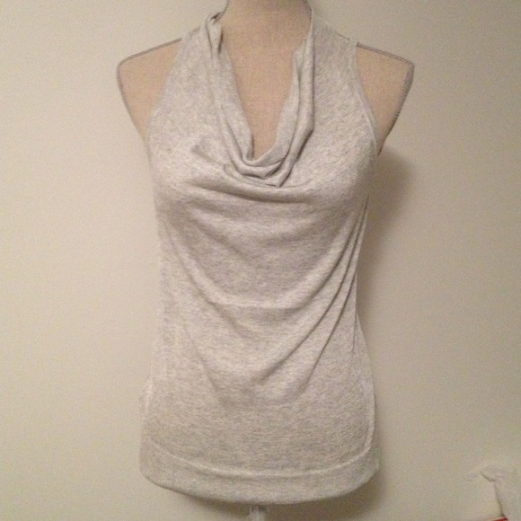grey sleeveless top