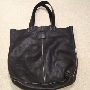 SOLD Authentic Lucky Brand Black Leather Tote