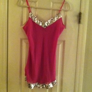 Hot pink slip top!