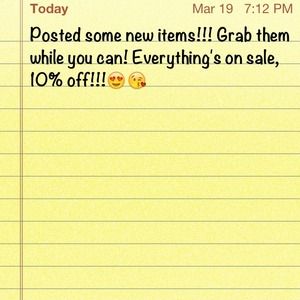 Sale!! New items!!!