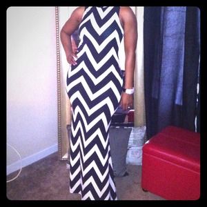 HOT Black and White chevron dress