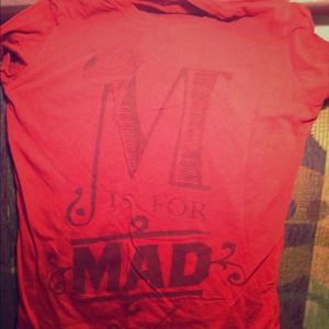 'M is for Mad' Alice in Wonderland Red T-Shirt